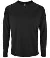 02071 Sporty Long Sleeve Performance T Shirt Black colour image